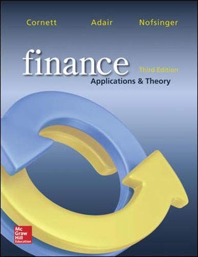 Stock image for Finance: Applications and Theory for sale by Better World Books