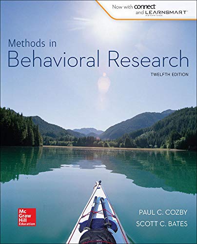 Beispielbild fr Methods in Behavioral Research (B&B Psychology) Standalone Book zum Verkauf von BooksRun