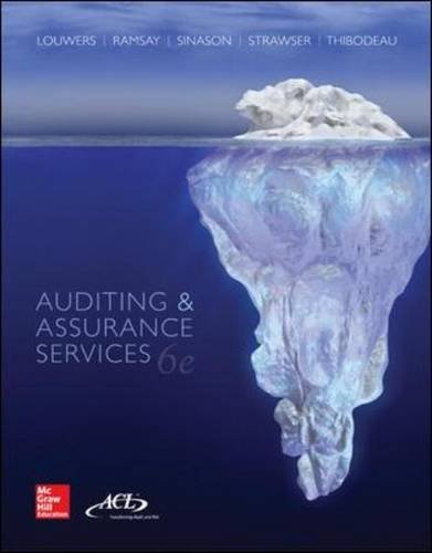 Auditing & Assurance Services (9780077862343) by Timothy J. Louwers