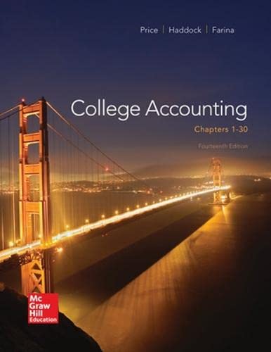 Imagen de archivo de College Accounting: Chapters 1-30 a la venta por Irish Booksellers