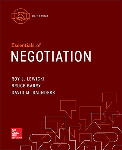 Imagen de archivo de Essentials of Negotiation (IRWIN MANAGEMENT) a la venta por StainesBook