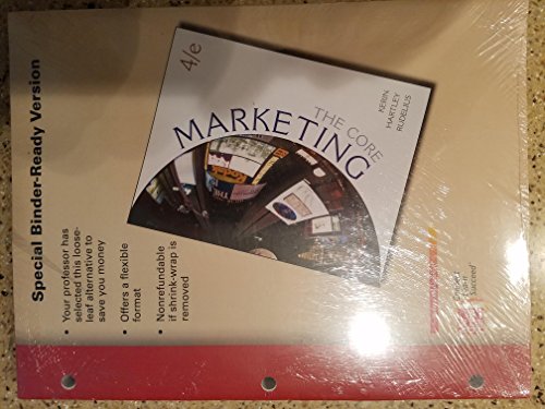 Combo: Loose Leaf Marketing: The Core with Connect Plus (9780077896652) by Kerin, Roger; Hartley, Steven; Rudelius, William