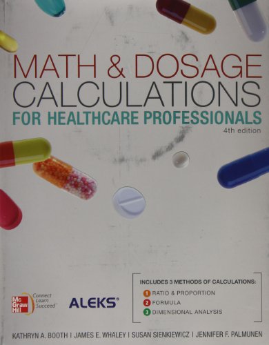 MATH DSG CALCS HLTH & ALEKS Prep (9780077904500) by Booth, Kathryn