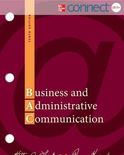 Loose-Leaf Version of Business and Admin Communication & Connect Access Card (9780077919764) by Locker, Kitty; Kienzler, Donna