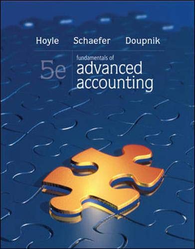 Fundamentals of Advanced Accounting with Connect Access Card (9780077924379) by Hoyle, Joe Ben; Schaefer, Thomas; Doupnik, Timothy