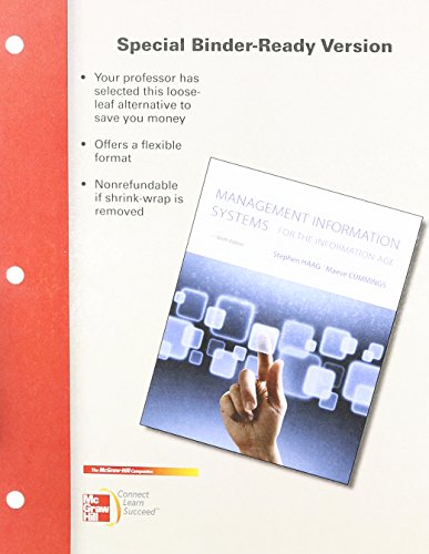 Beispielbild fr Loose Leaf Version of Management Information Systems with Connect Access Card zum Verkauf von Iridium_Books