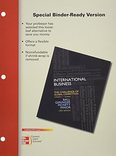 Beispielbild fr Loose Leaf International Business with Connect Access Card zum Verkauf von Iridium_Books