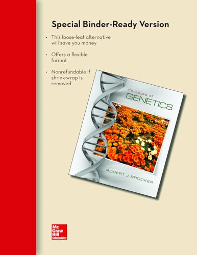 Loose Leaf Concepts of Genetics with Connect Access Card (9780077969516) by Brooker, Robert