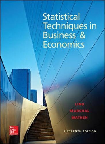 Beispielbild fr Statistical Techniques in Business and Economics, 16th Edition zum Verkauf von Irish Booksellers