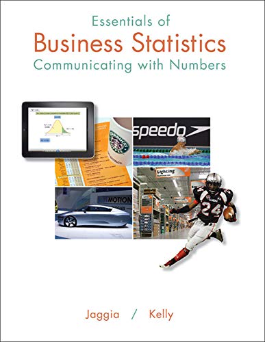 Imagen de archivo de Essentials of Business Statistics : Communicating with Numbers a la venta por Better World Books: West