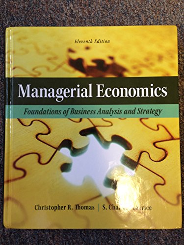 Beispielbild fr Managerial Economics: Foundations of Business Analysis and Strategy (The Mcgraw-hill Economics Series) zum Verkauf von BooksRun