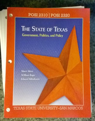 Imagen de archivo de The State of Texas: Government, Politics, and Policy a la venta por Your Online Bookstore