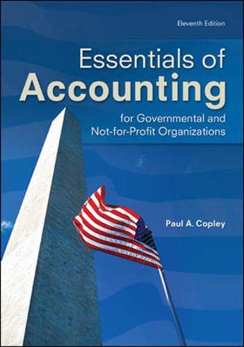 Stock image for Essentials of Accounting for Governmental and Not-for-Profit Organizations for sale by BooksRun