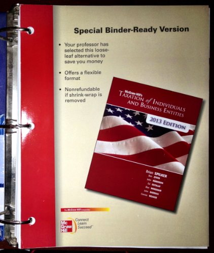 Beispielbild fr McGraw-Hill's Taxation of Individuals and Business Entities, 2013 Edition zum Verkauf von Better World Books