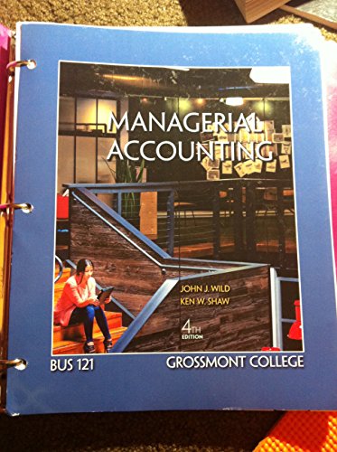 Imagen de archivo de Managerial Accounting a la venta por Zoom Books Company