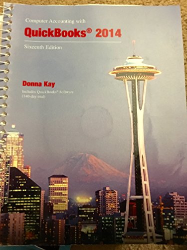 Imagen de archivo de Computer Accounting with QuickBooks 2014 a la venta por HPB-Red