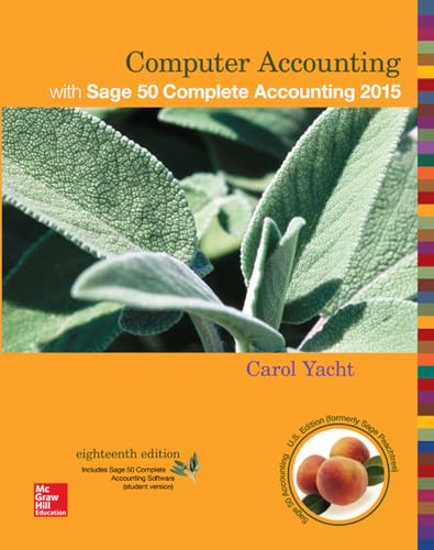 9780078025723: Computer Accounting with Sage 50 Complete Accounting 2015