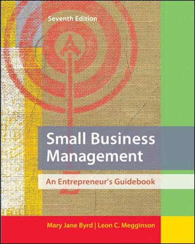 Beispielbild fr Small Business Management: An Entrepreneur's Guidebook zum Verkauf von BooksRun
