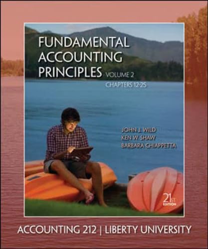 Imagen de archivo de Fundamental Accounting Principles (Liberty University) (Paperback) a la venta por Better World Books