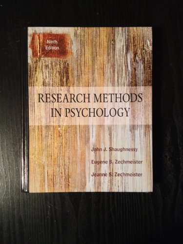 Imagen de archivo de Research Methods In Psychology, 9th Edition a la venta por Books Unplugged