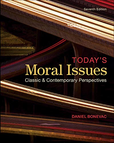 Stock image for Today's Moral Issues: Classic and Contemporary Perspectives for sale by GF Books, Inc.