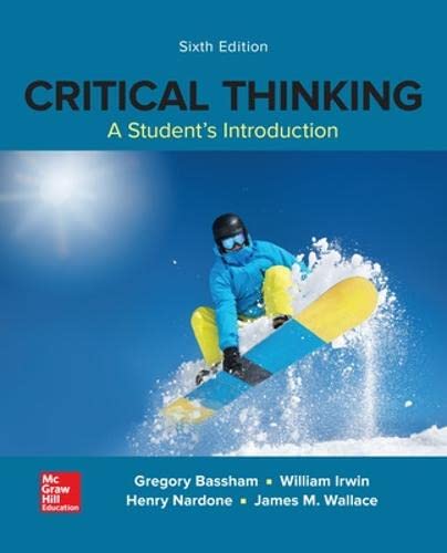 Imagen de archivo de Critical Thinking: A Students Introduction a la venta por BombBooks