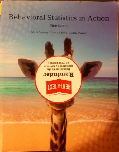 Beispielbild fr Behavioral Statistics in Action zum Verkauf von KuleliBooks