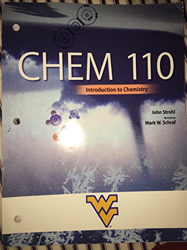 Imagen de archivo de Chemistry 110: Introduction to Chemistry (Custom WVU Edition) a la venta por BookHolders