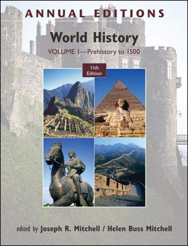 Imagen de archivo de Annual Editions: World History, Volume 1: Prehistory to 1500 a la venta por SecondSale