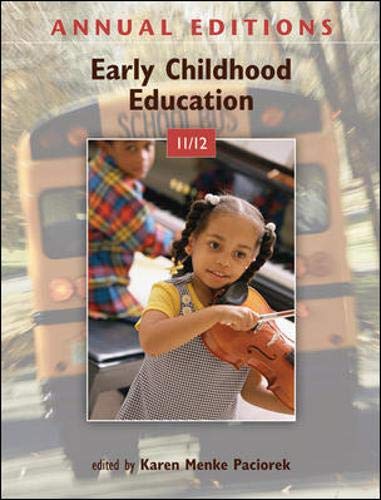 Stock image for Annual Editions: Early Childhood Education 11/12 for sale by SecondSale