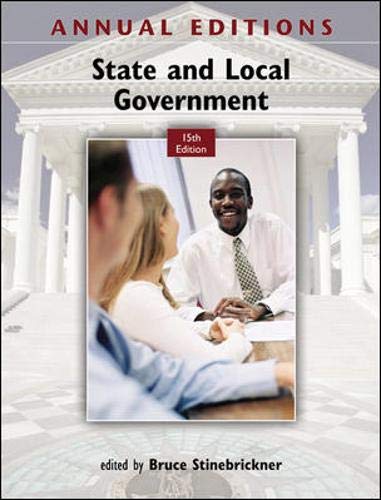 Stock image for Annual Editions: State and Local Government, 15/e for sale by BooksRun