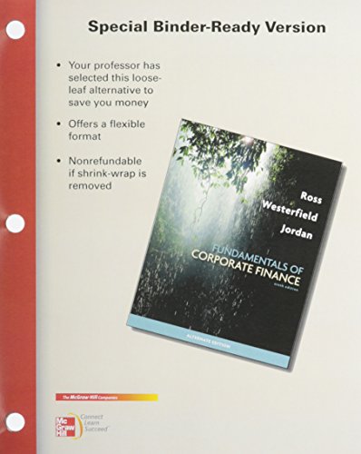 Fundamentals of Corporate Finance 9/E: Special Binder Ready Version - Ross Stephen
