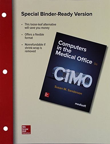 Beispielbild fr Looseleaf for Computers in the Medical Office zum Verkauf von BooksRun