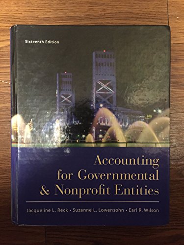 Imagen de archivo de Accounting for Governmental and Nonprofit Entities a la venta por Better World Books