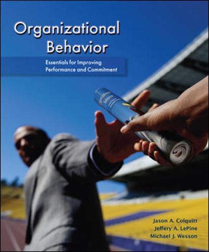 9780078112553: Organizational Behavior: Essentials for Improving Performance and Commitment