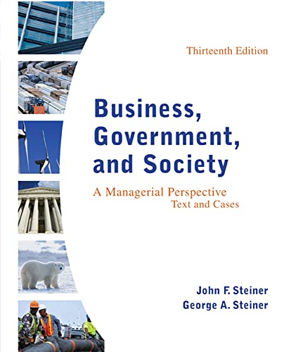 Imagen de archivo de Business, Government, and Society: A Managerial Perspective, Text and Cases, 13th Edition a la venta por BooksRun