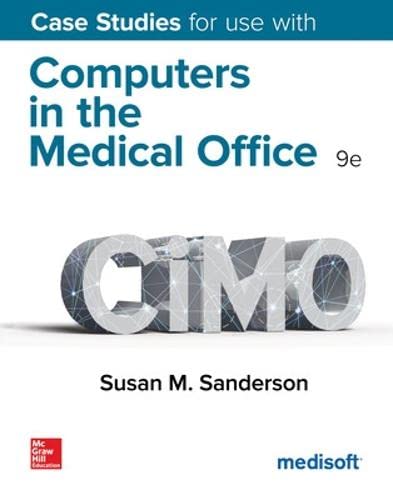 Beispielbild fr Case Studies for Use with Computers in the Medical Office zum Verkauf von Better World Books