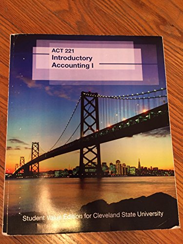 Beispielbild fr ACT 221 Introductory Accounting I zum Verkauf von HPB-Red