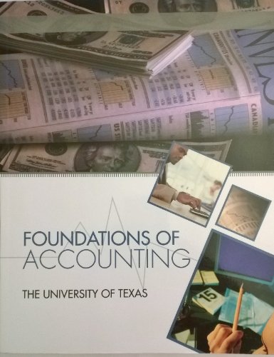 Imagen de archivo de Foundations of Accounting (Custom for Univ of Texas) a la venta por HPB-Red