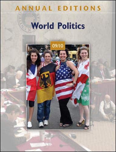 Imagen de archivo de World Politics: 09/10 (Annual Editions series) - 30th Edition a la venta por HPB-Red