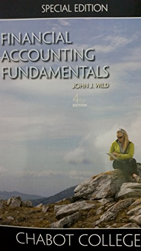 Stock image for Financial Accounting Fundamentals Chabot College for sale by HPB-Red