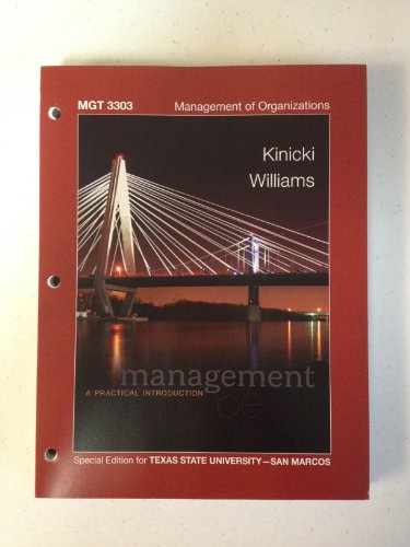 Stock image for Management: A Practical Introduction Loose Leaf (MGT3303) for sale by Wrigley Books