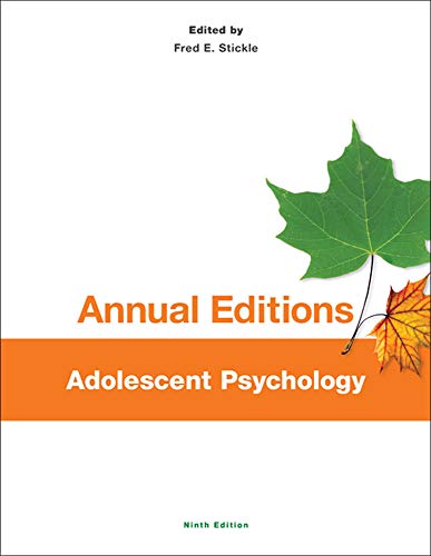 Imagen de archivo de Annual Editions: Adolescent Psychology, 9/e a la venta por BooksRun