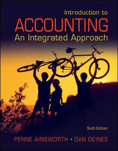 Beispielbild fr Introduction to Accounting: An Integrated Approach zum Verkauf von Reliant Bookstore
