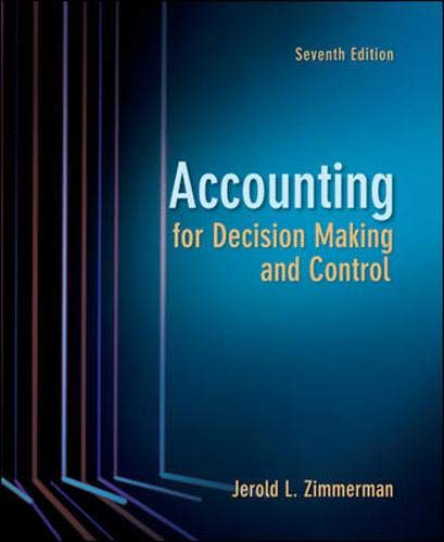 Imagen de archivo de Accounting for Decision Making and Control a la venta por SecondSale