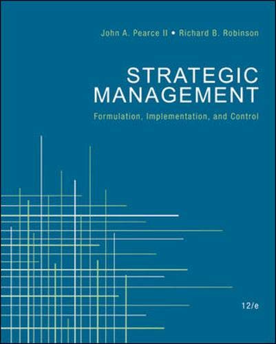 Beispielbild fr Strategic Management zum Verkauf von Better World Books