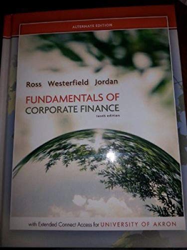 Beispielbild fr Fundamentals of Corporate Finance (University of Akron Custom Edition) zum Verkauf von Better World Books