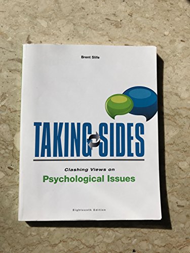 Stock image for Taking Sides: Clashing Views on Psychological Issues for sale by HPB-Red
