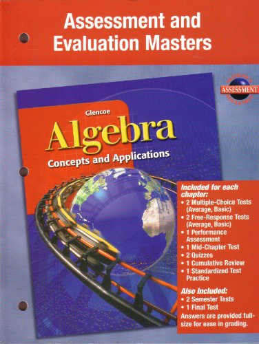 Stock image for Algebra: Concepts and Applications, Assessment and Evaluation Masters ) 2001 for sale by Better World Books