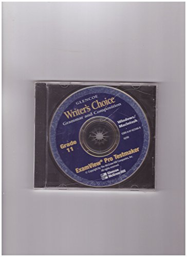 Stock image for ExamView Pro Testmaker CD-ROM Grade 11 (Glencoe Writer's Choice Grammar and Composition) for sale by Booksavers of MD